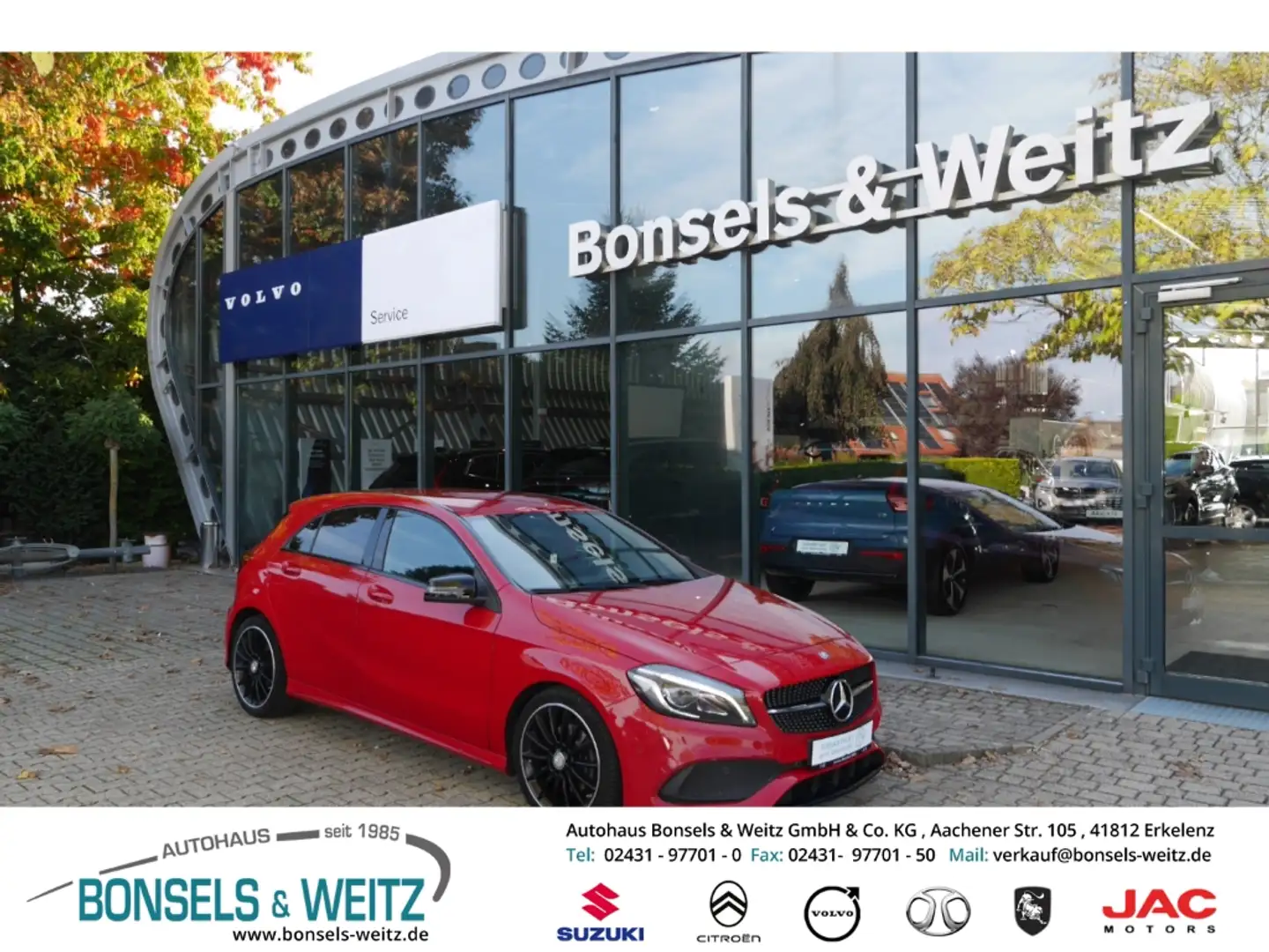 Mercedes-Benz A 180 -Klasse BlueEfficiency AMG LINE Navi LED Fahrerpro Rot - 1