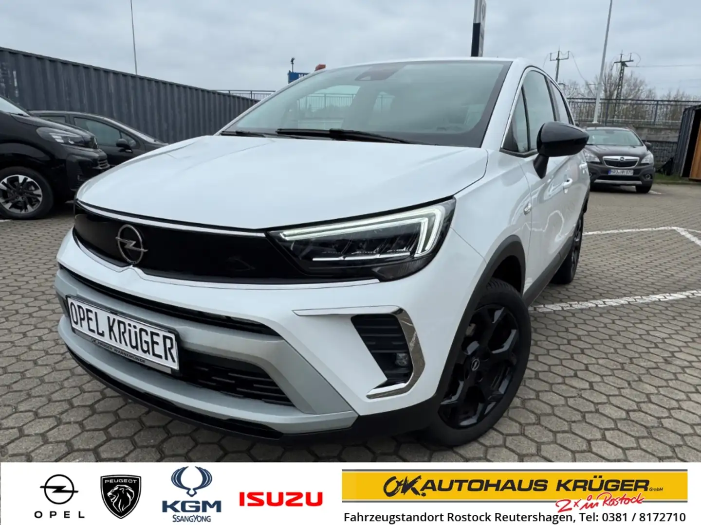 Opel Crossland Elegance 1.2 Turbo mit AHK Weiß - 1
