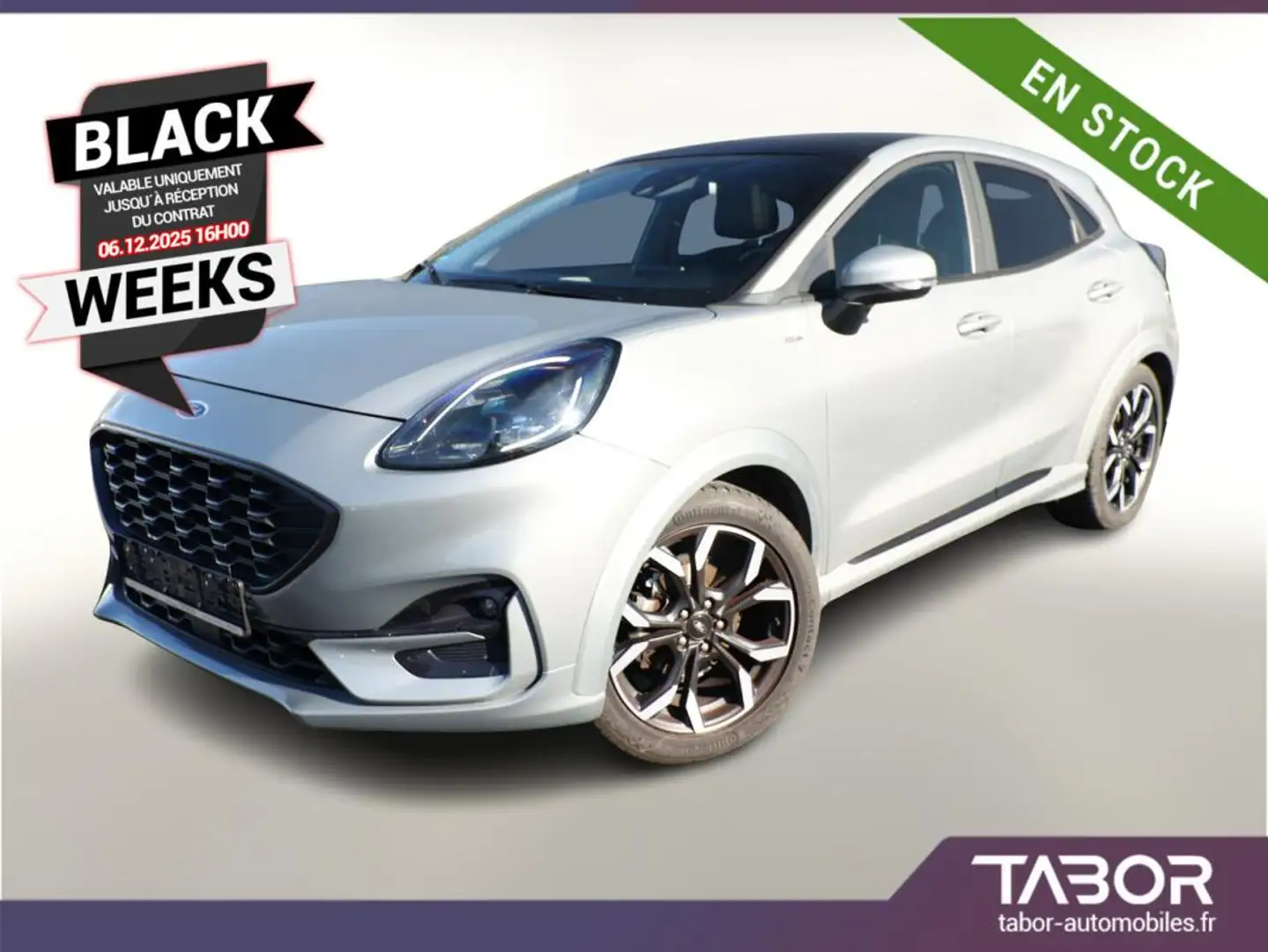 Ford Puma 1.0 EB 155 Mild Hybrid ST-Line X Pano Argent - 1