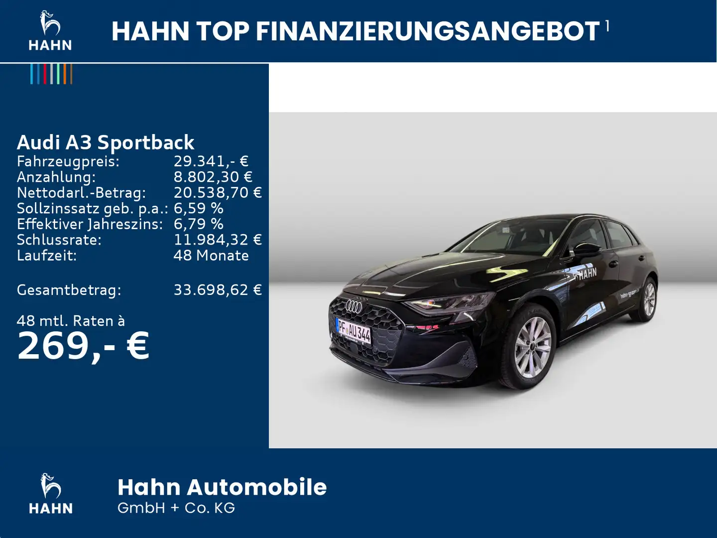 Audi A3 Audi A3 Sportback 30 TFSI 116PS Schwarz - 2
