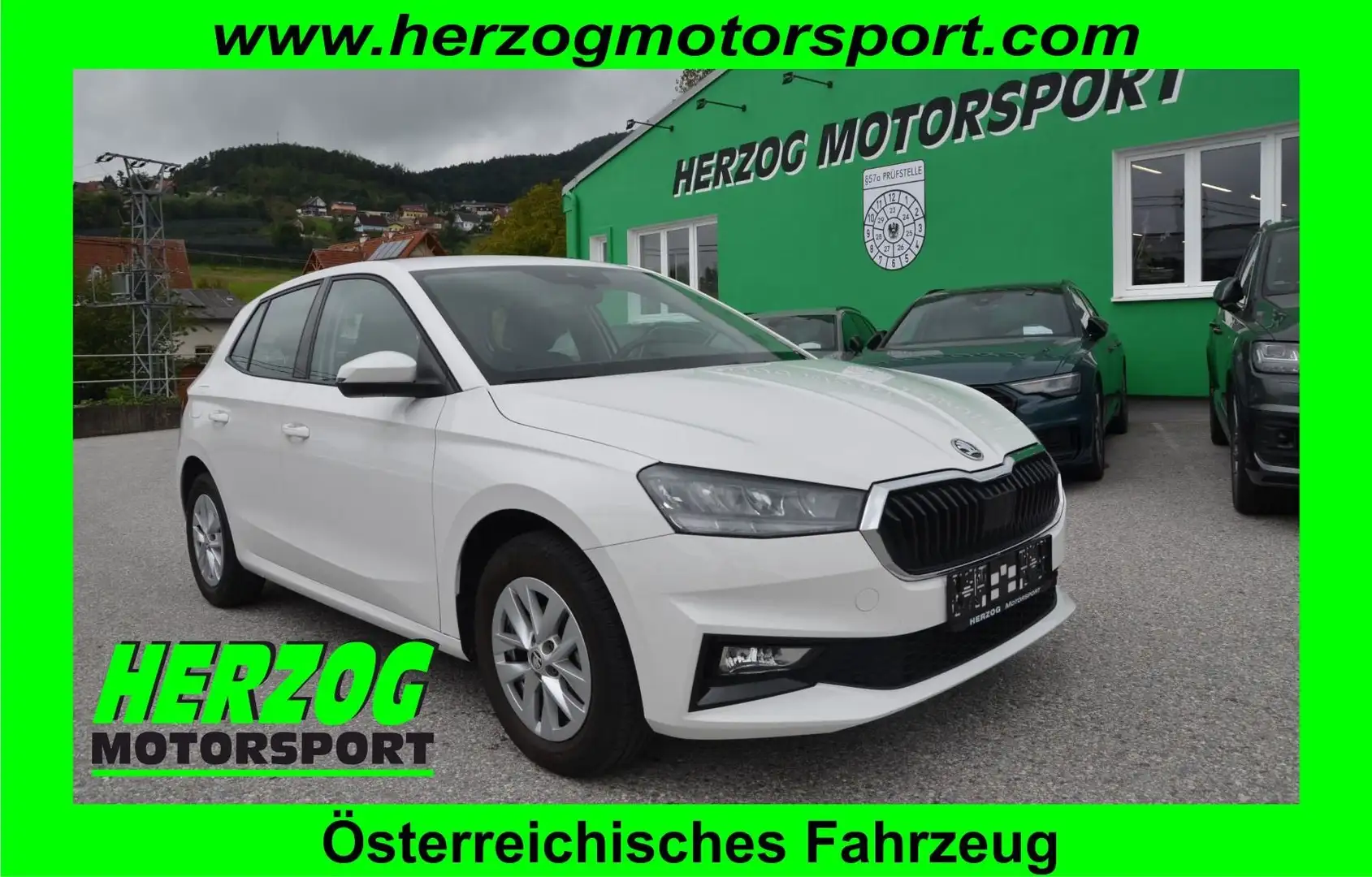 Skoda Fabia Fabia 1,0 LED TEMPOMAT KLIMA PARKS-HINTEN 1.Besitz Weiß - 1