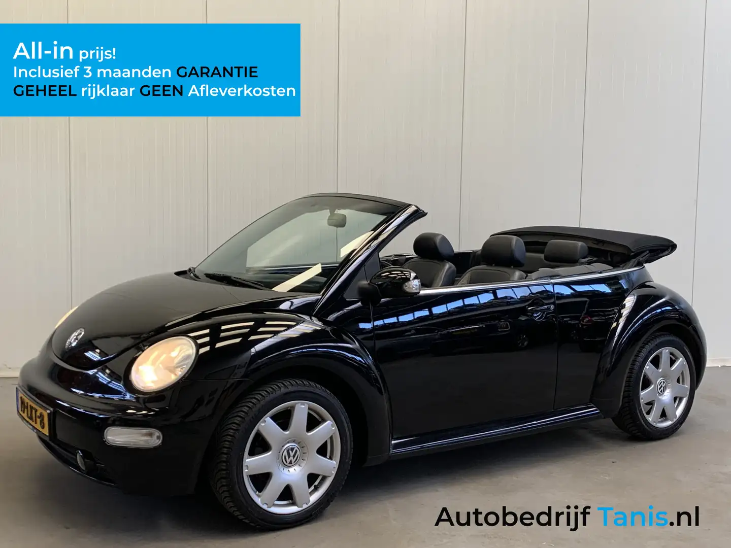 Volkswagen New Beetle Cabriolet 2.0 Highline AIRCO-LEDER-PDC-LMV Zwart - 1