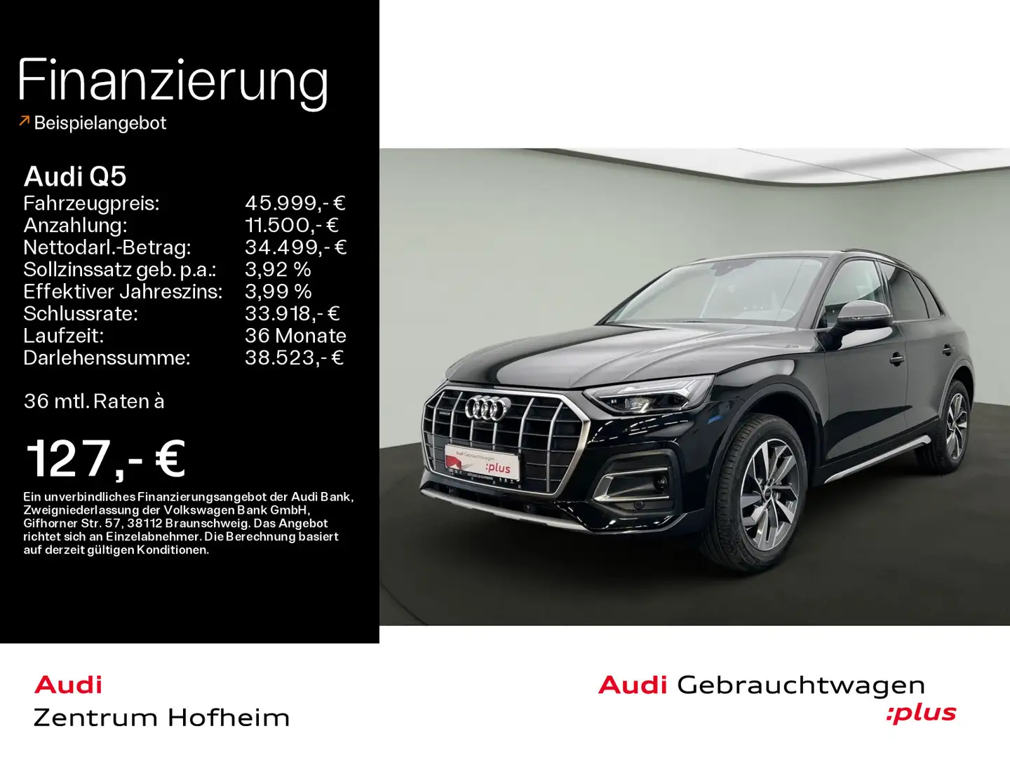 Audi Q5 45 TFSI qu Advanced S tro*Pano*LED*Virtual*Na crna - 1