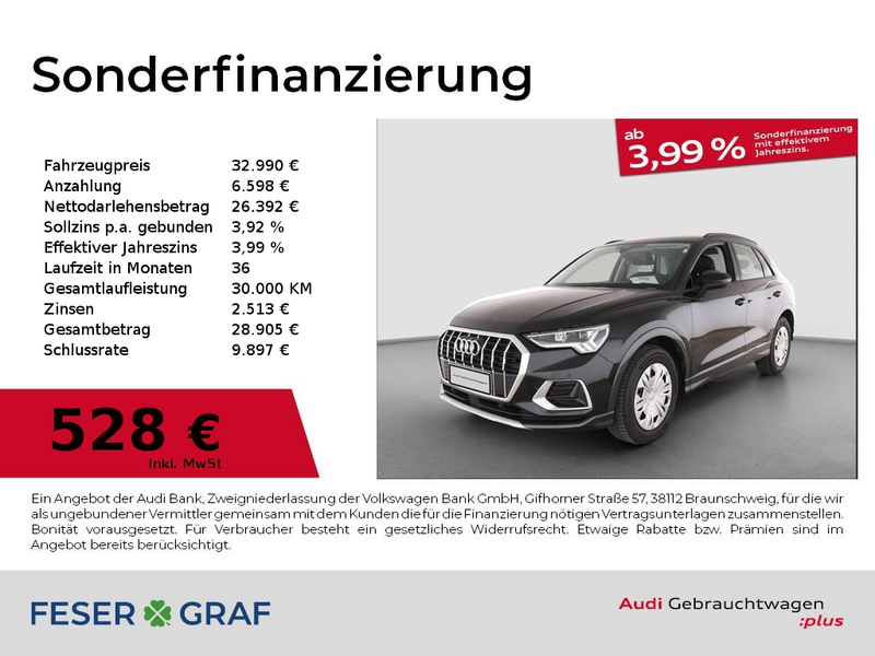 Audi Q3 advanced 35 TFSI Stronic Virtual/AHK/Kamera