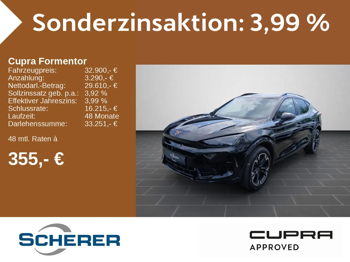 CUPRA Formentor 1.5 eTSI DSG NEUES MODELL NAVI VOLL LE Zwart - 1