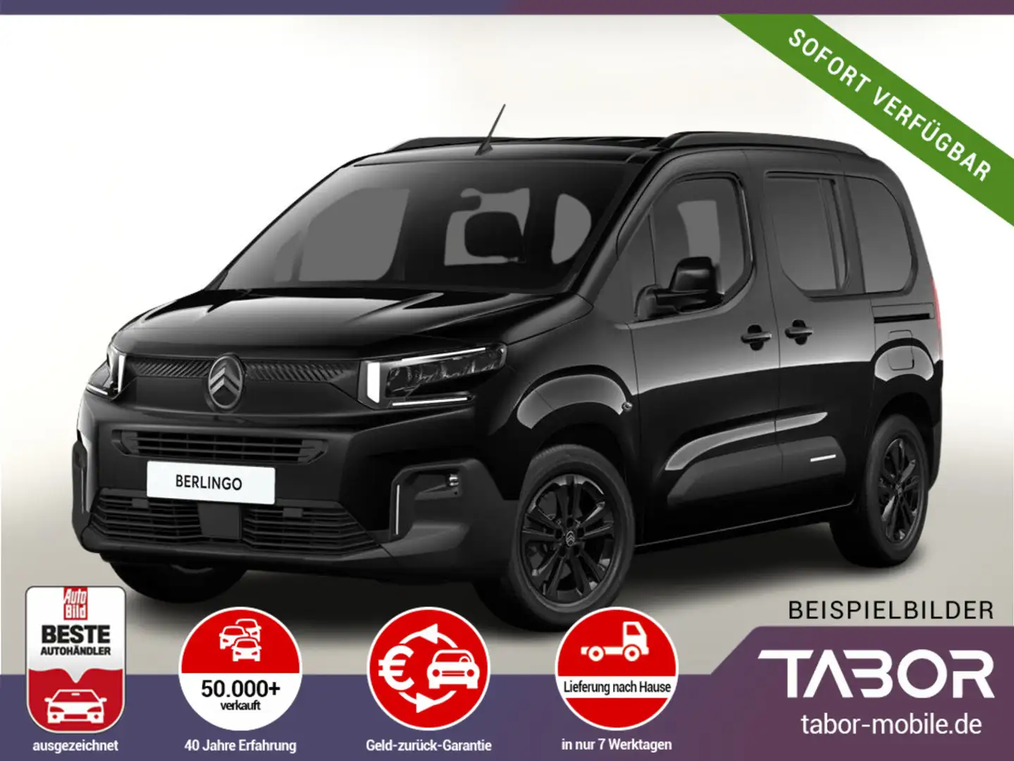 Citroen Berlingo PKW 130 EAT8 MAX Keyl Kam 2xSchiebe App Negro - 1