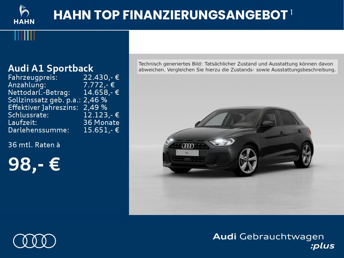 Audi A1 25 TFSI advanced Virtual Carplay Si Schwarz - 2