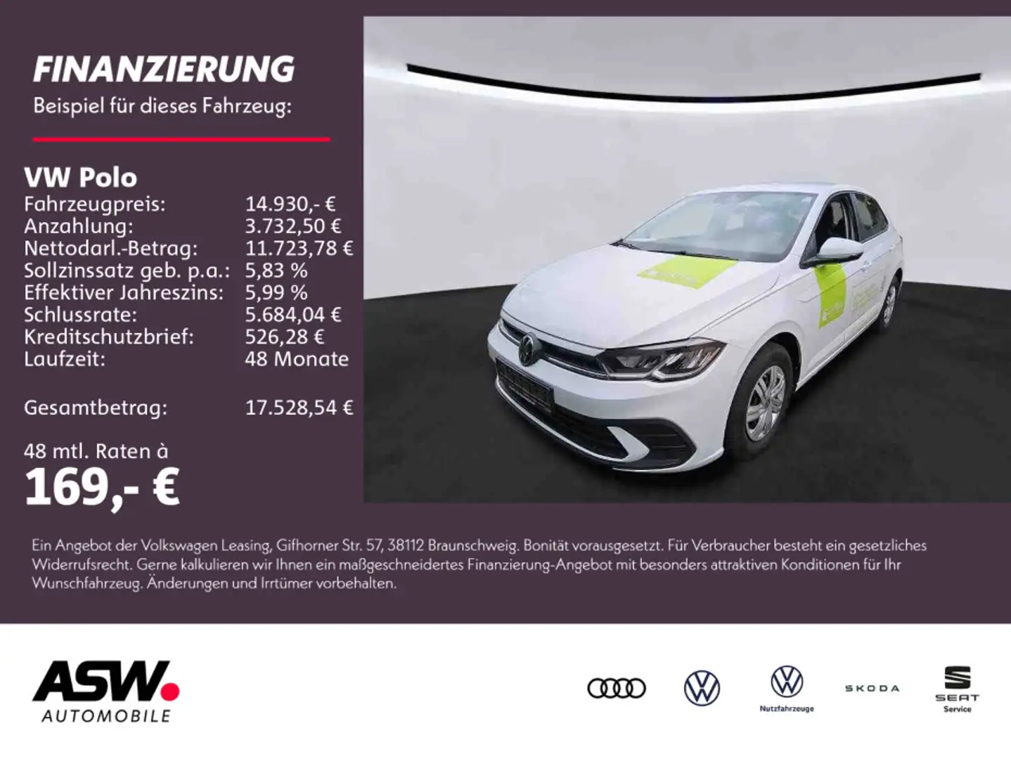 Volkswagen Polo 1.0 MPI LED PDC AppConnect VC Weiß - 1