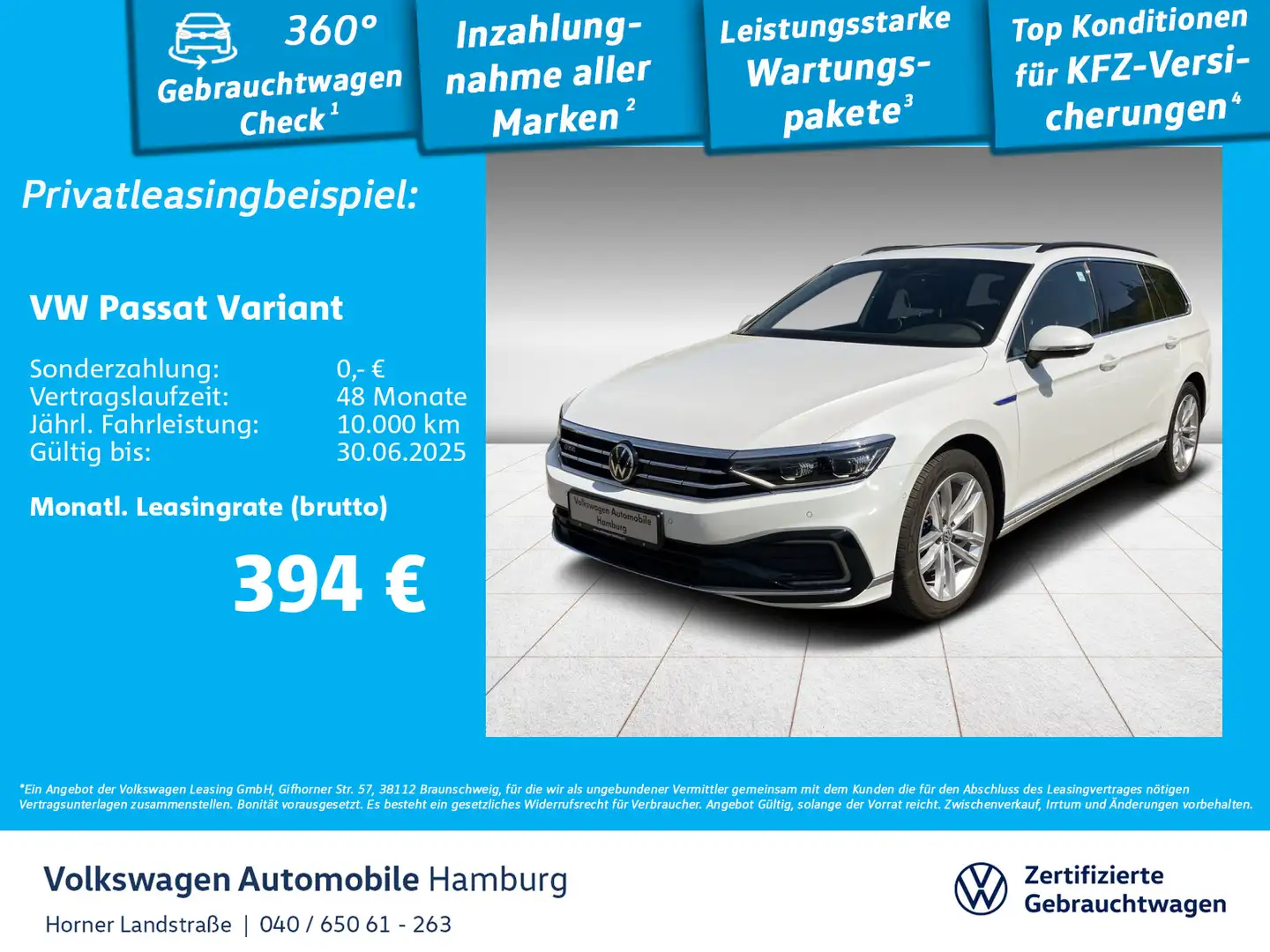 Volkswagen Passat Variant GTE 1.4 TSI DSG Hybrid Panorama Weiß - 1