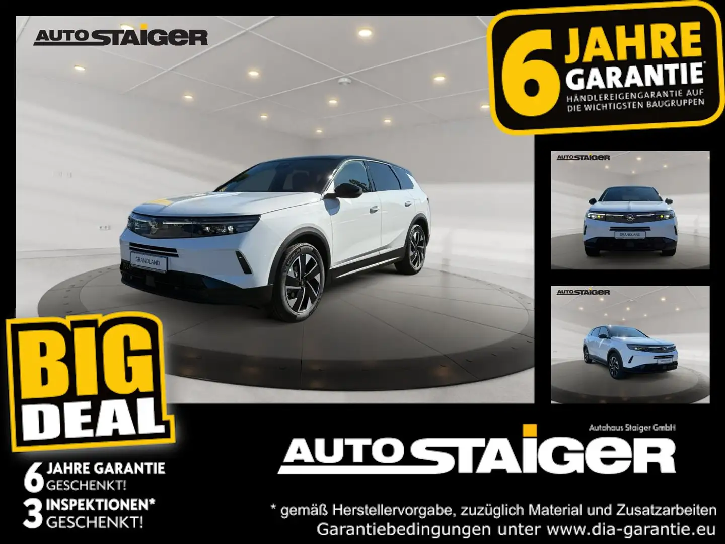 Opel Grandland 100kW 1.2 48V GS Navi 360 Grad Kamera Weiß - 1