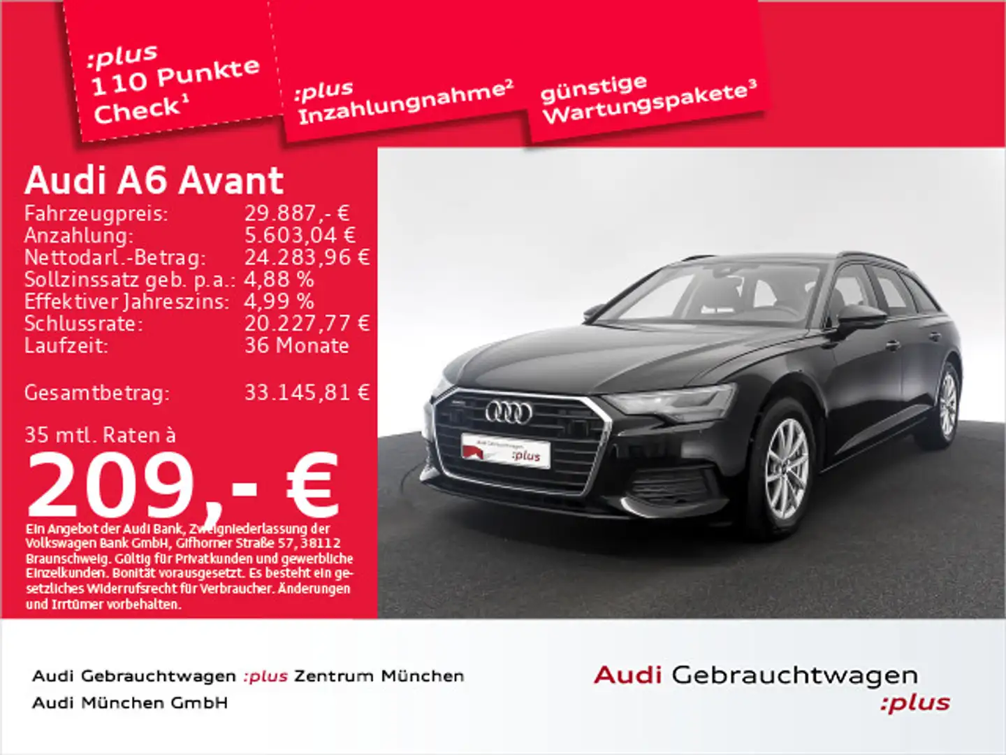 Audi A6 40 TDI qu. S tronic ACC/Navi/LED/ Schwarz - 1