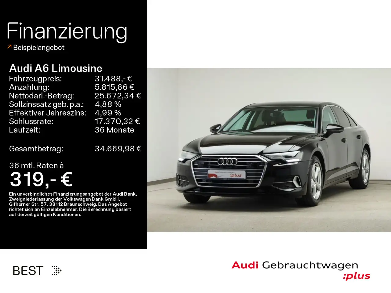 Audi A6 sport 35 TDI AHK, Pano, HUD, Assist