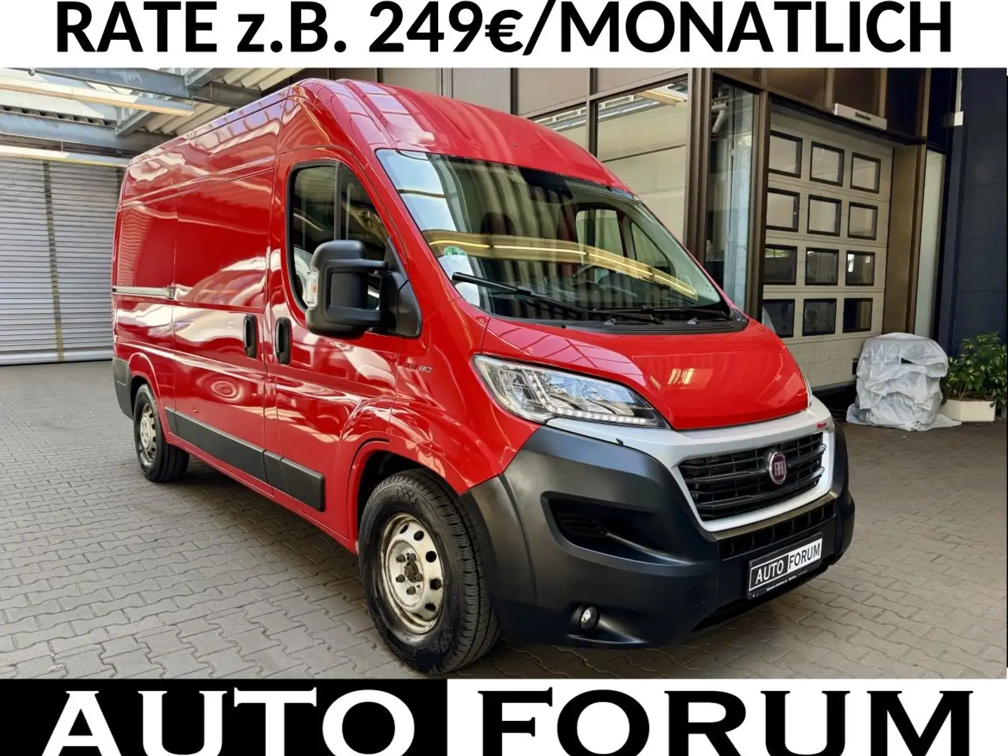 Fiat Ducato 2.3 D L2H2 AUTOMATIK RAMPE WERKSTATT AHK Rot - 1