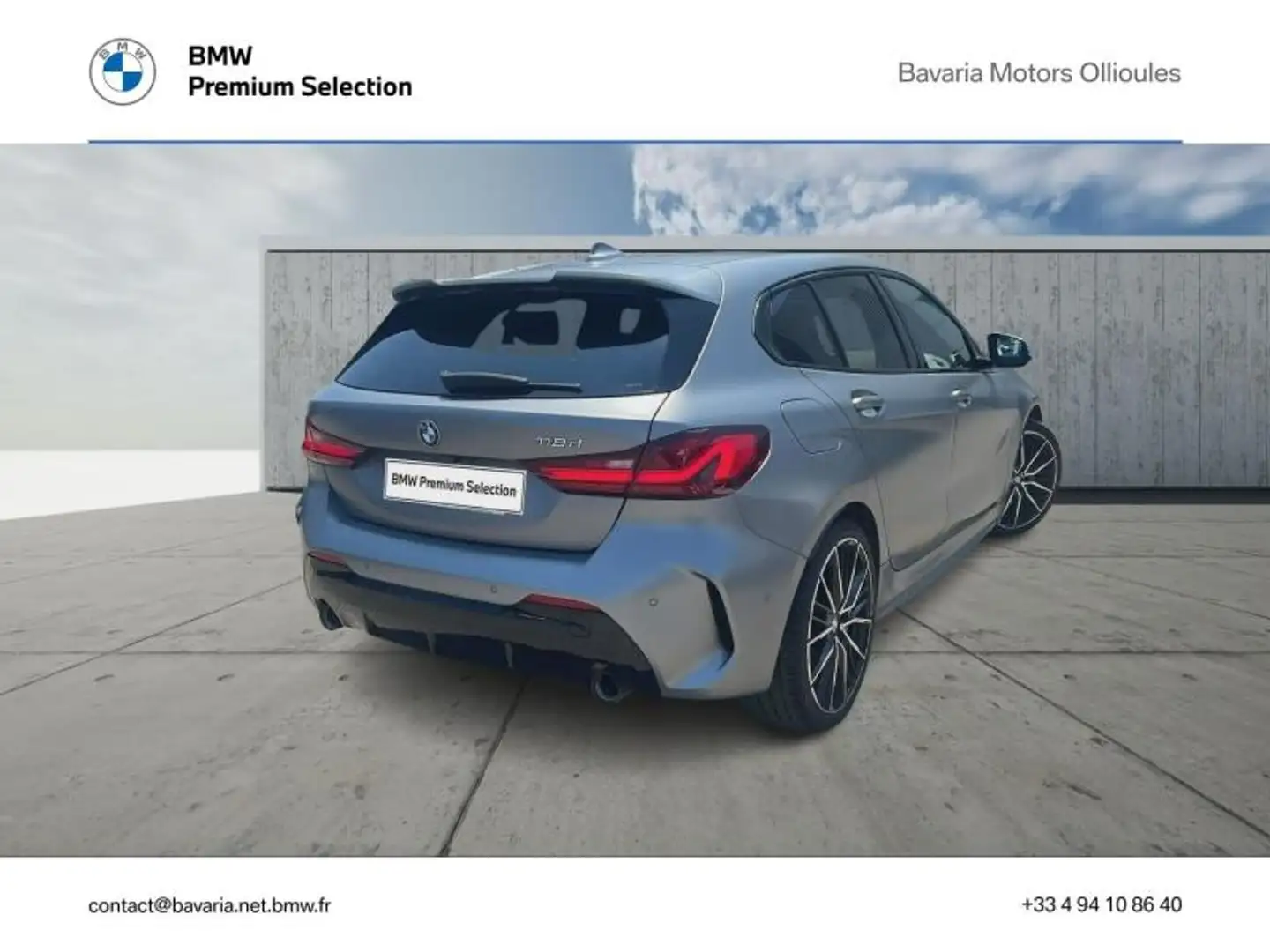 BMW 118 118dA 150ch M Sport Gris - 2