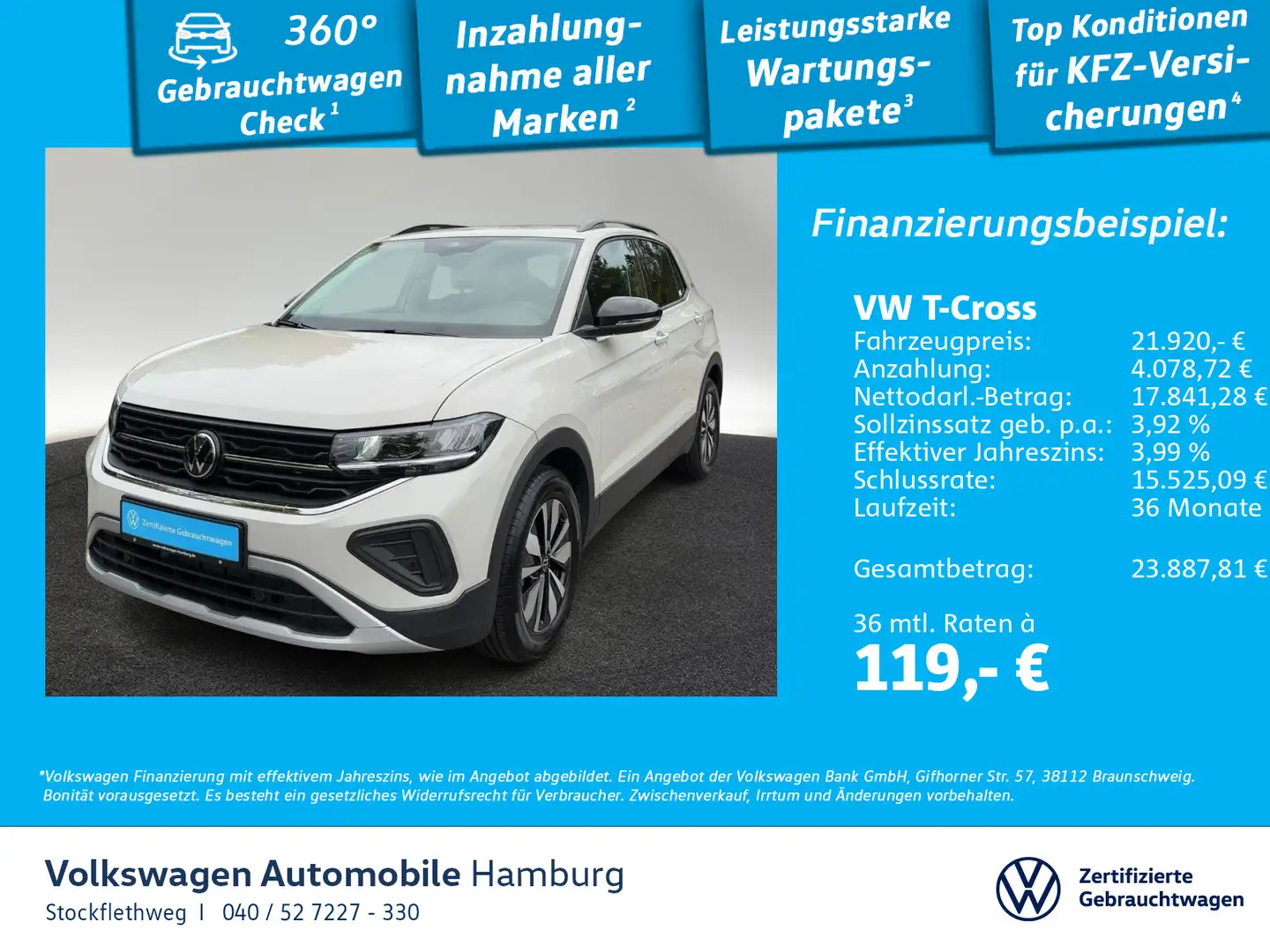 Volkswagen T-Cross 1.0 TSI Goal ACC Navi Kamera CarPlay LED Grau - 1