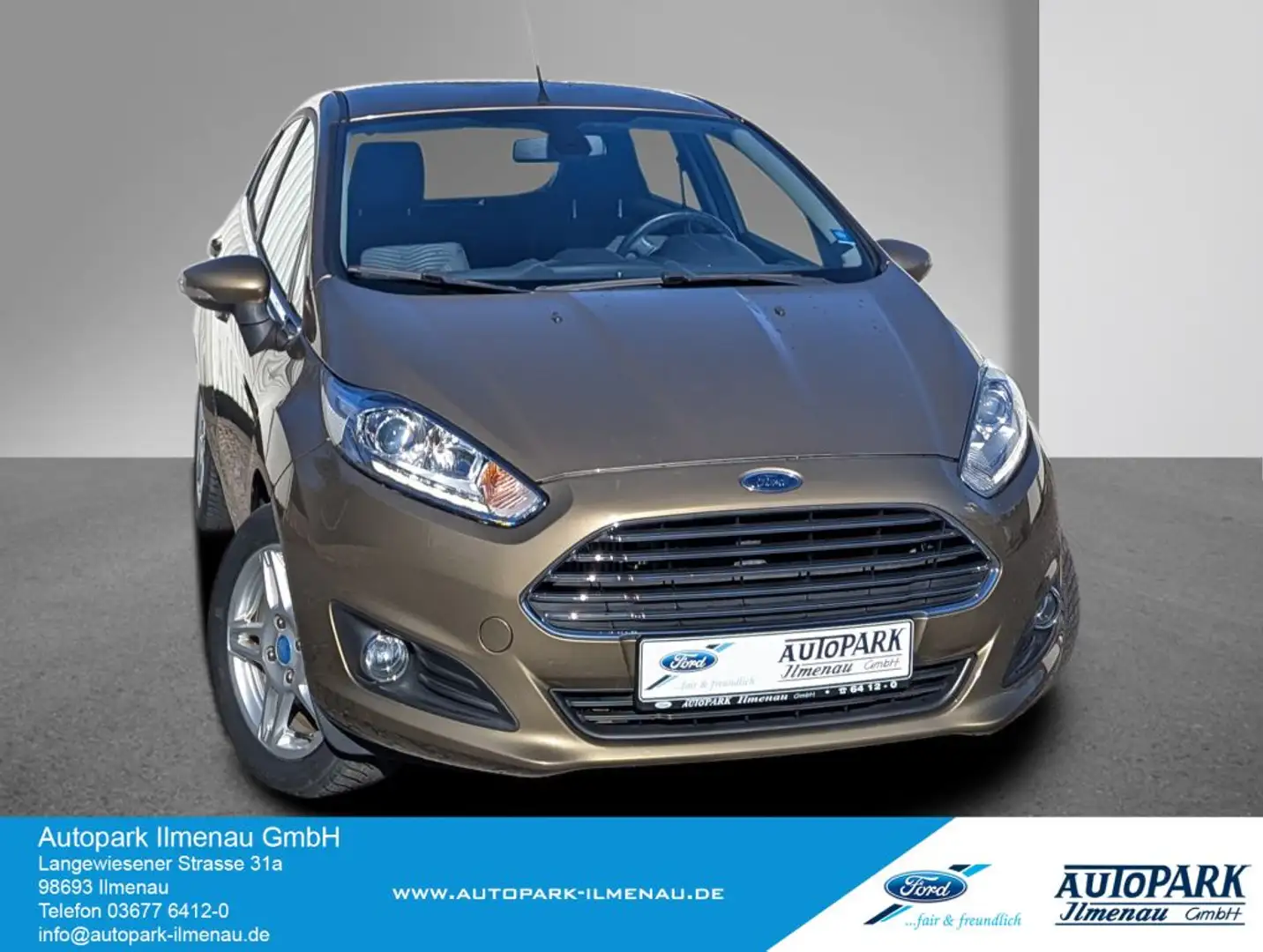 Ford Fiesta 1.0l TITANIUM !Zahnriemen+Inspektion NEU! Klima+SH Braun - 1