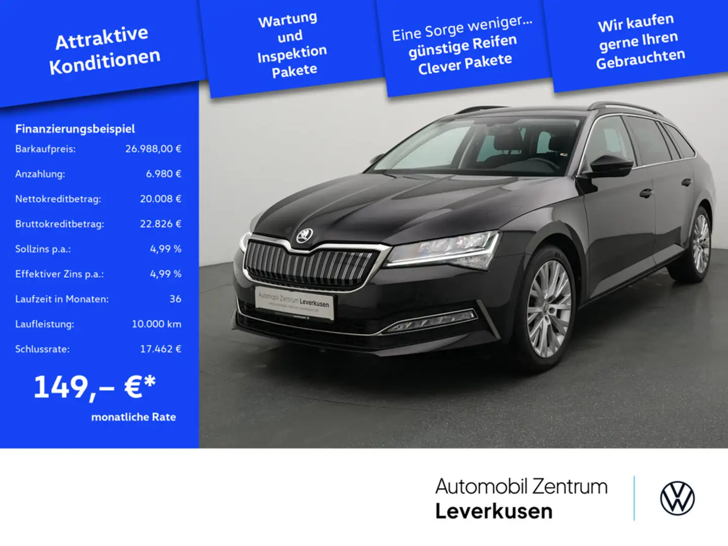 Skoda Superb Combi Ambition DSG VIRT DCC KAM SHZ NAVI Schwarz - 1