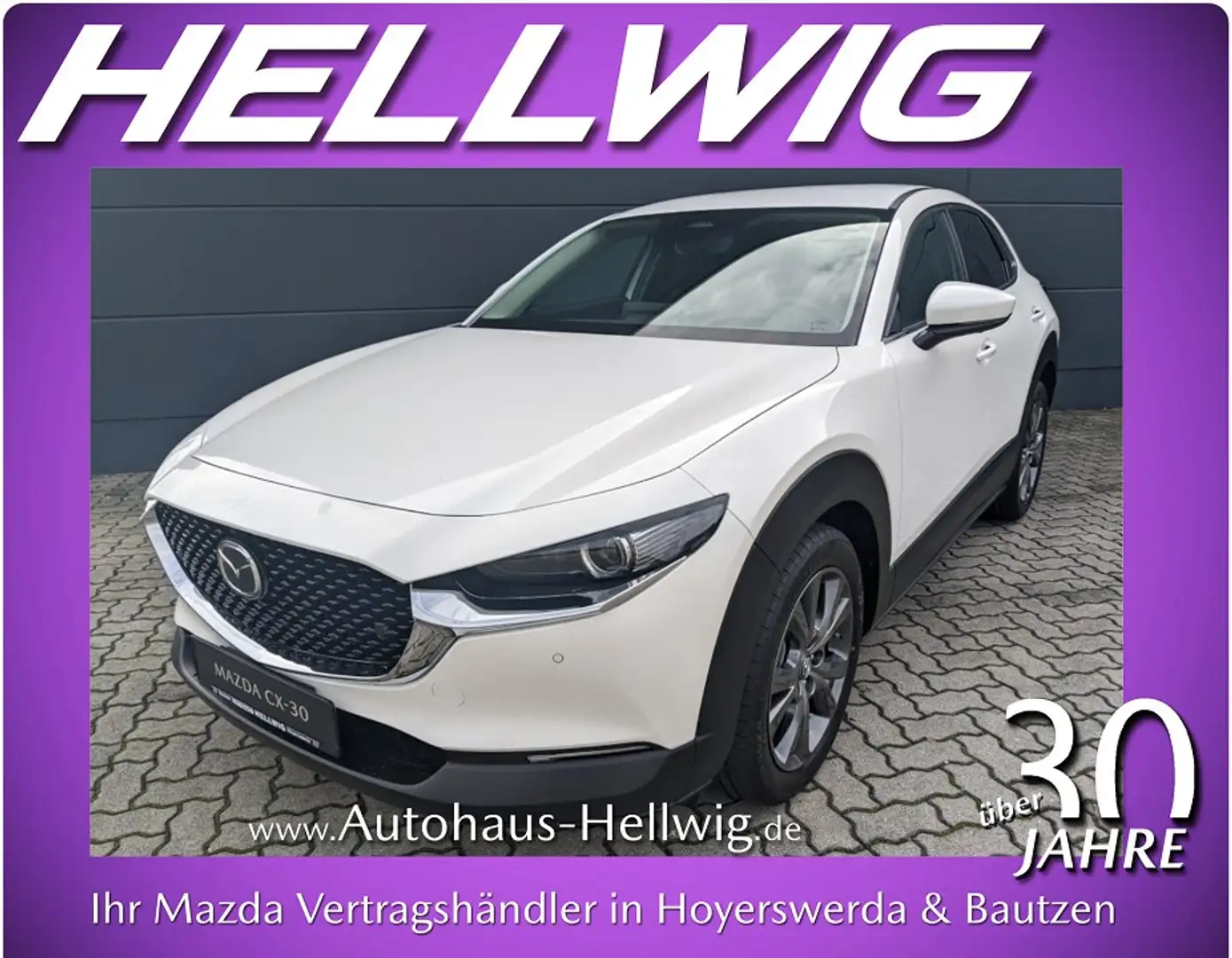 Mazda CX-30 2.5l (140PS) Exclusive Bose Matrix-LED 360°Kamera Weiß - 1