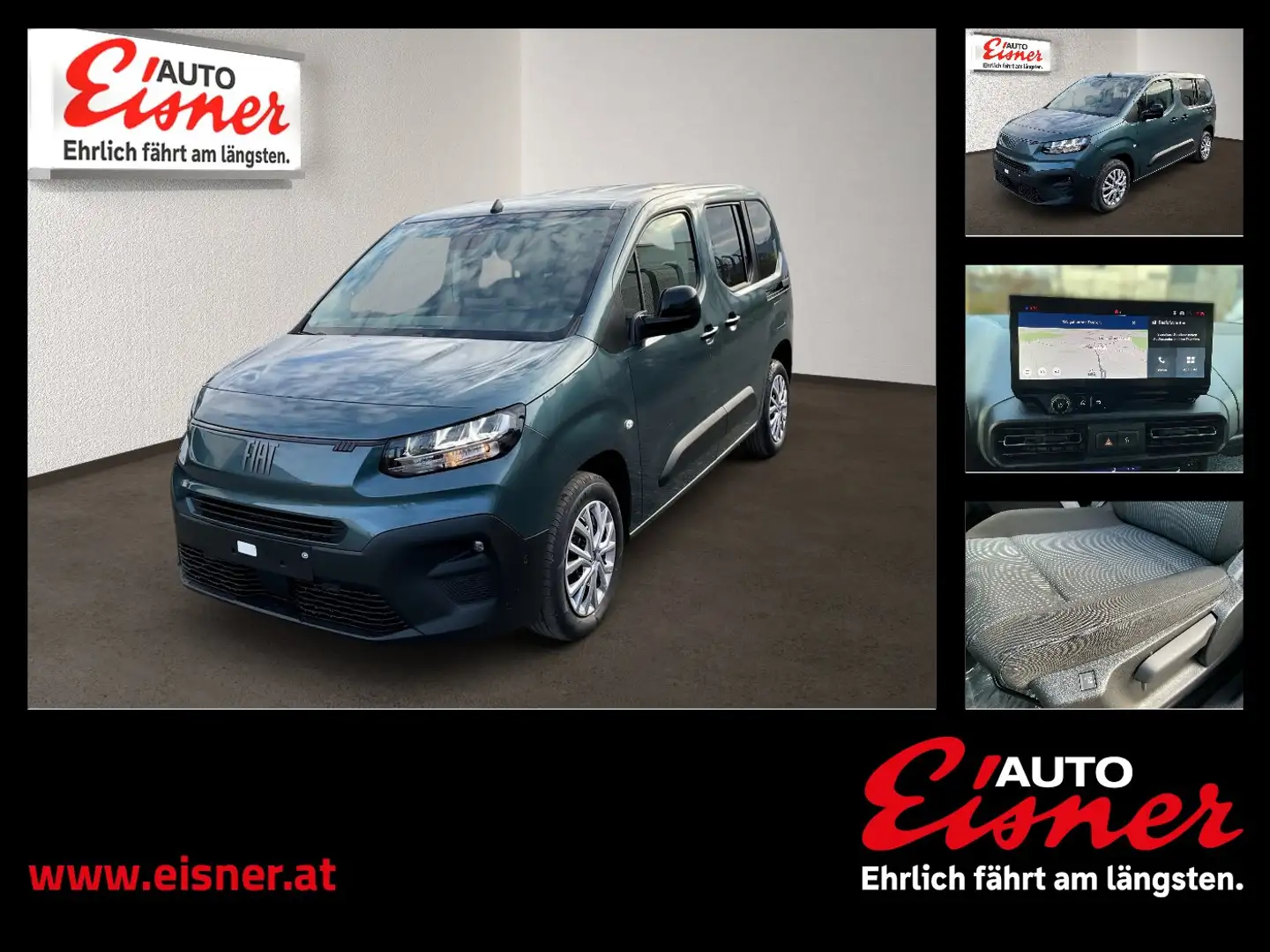 Fiat Doblo M  AUTOMATIK 2xKlima AUT Kam. KlimaA LED Grün - 1