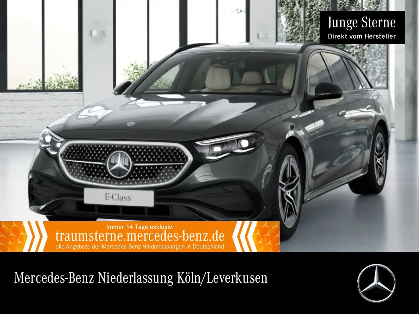 Mercedes-Benz E 300 e T Hybrid AMG Fahrass Burmester Distr. AHK Grau - 1