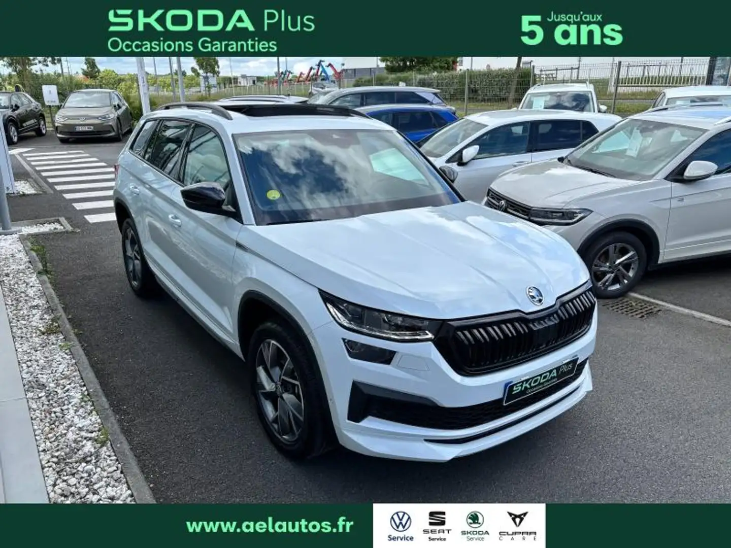 Skoda Kodiaq 2.0 TDI 150ch SCR Sportline DSG7 7 places Blanc - 2