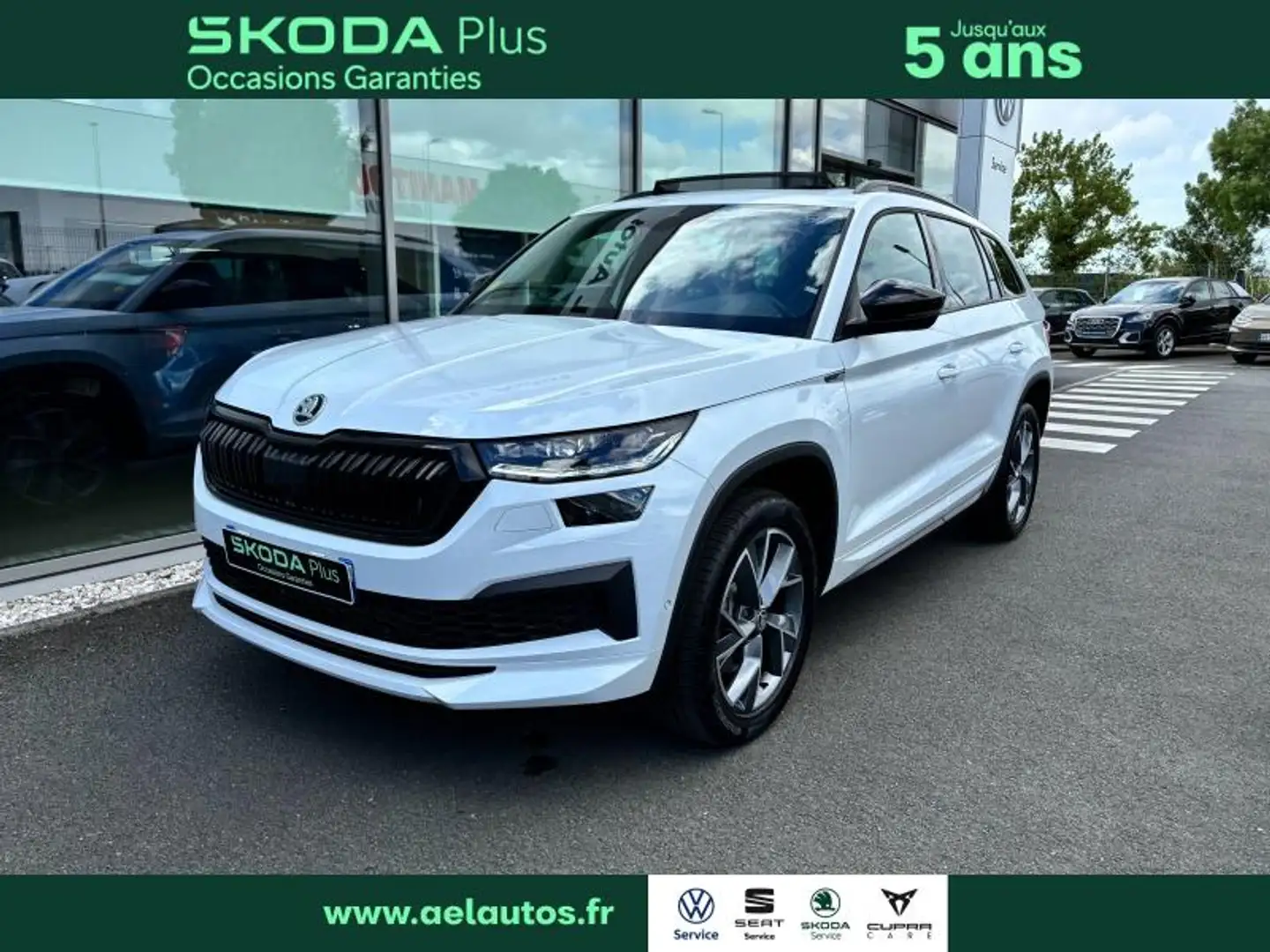 Skoda Kodiaq 2.0 TDI 150ch SCR Sportline DSG7 7 places Blanc - 1