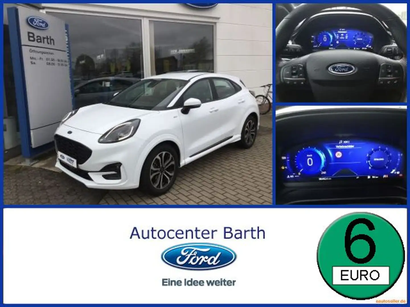 Ford Puma 1.0 EcoBoost ST-Linie ST-Line ACC KeyLess Wit - 1