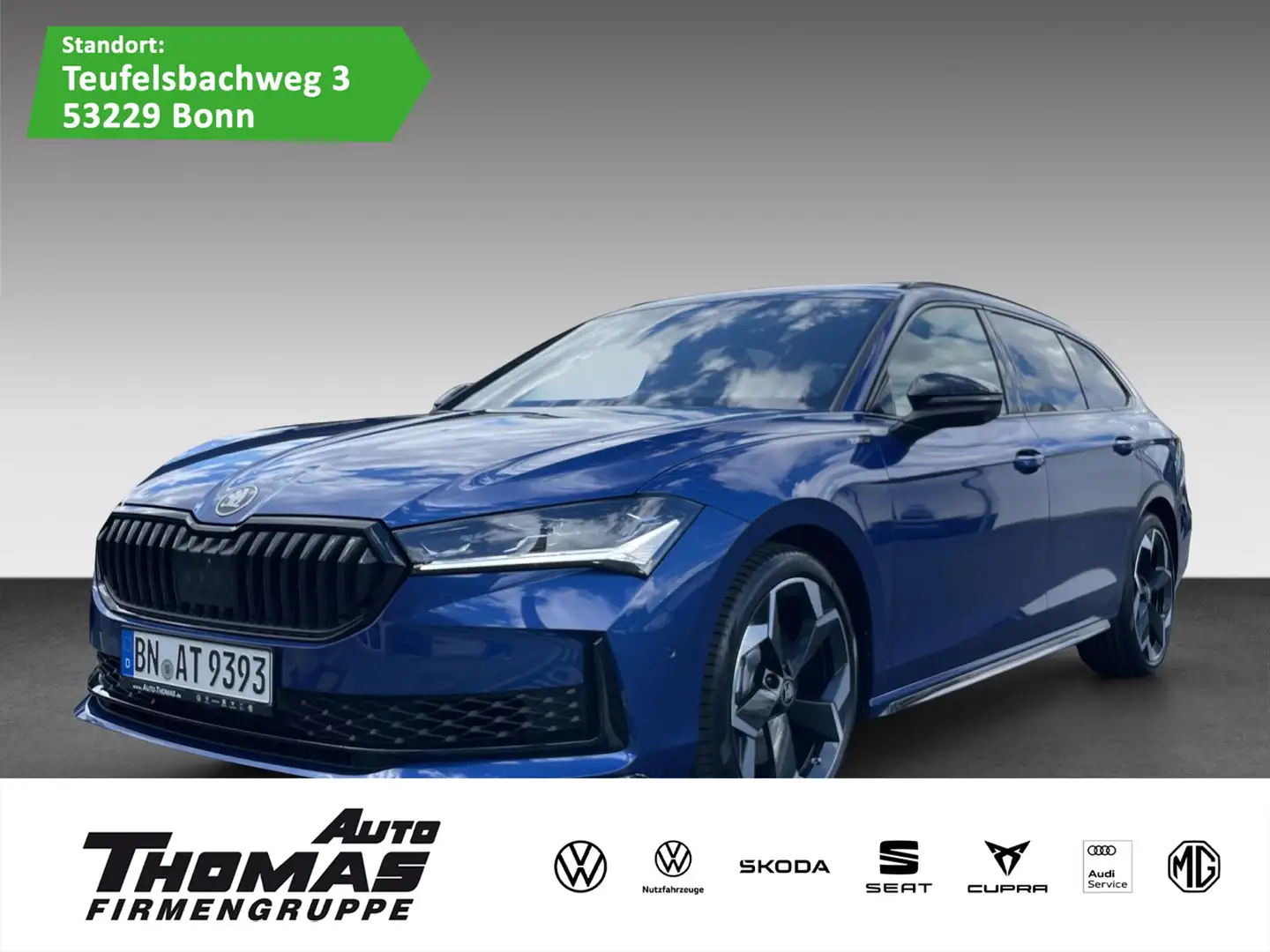 Skoda Superb Combi Sportline 2.0 TSI DSG 4x4 NAVI AHK Blau - 1