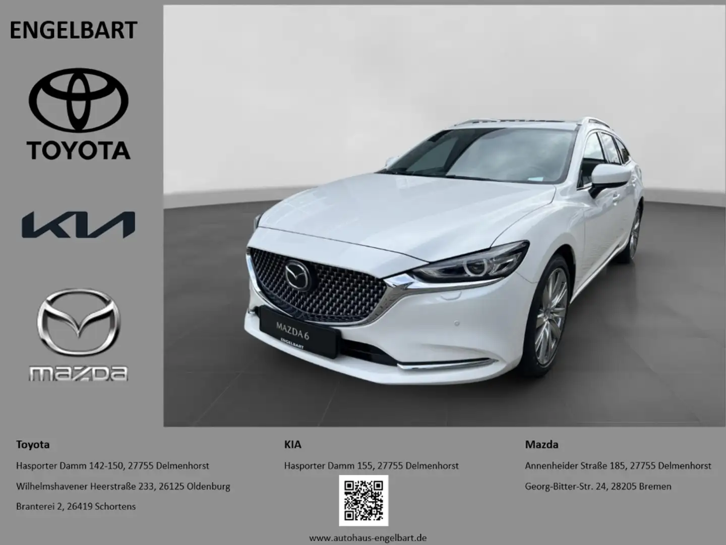 Mazda 6 2,5 Kombi Takumi Bose,Navi,360 ° Memory-Sitze Weiß - 1