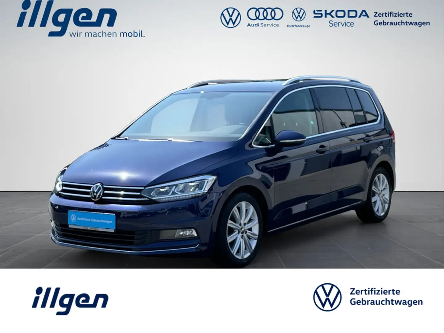 Volkswagen Touran 1.5 TSI Highline CLIMAT+LED+7SITZE+8-FACH Blau - 1