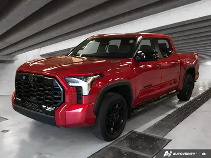 Red 2025 Toyota Tundra Hybrid Limited HV CrewMax Cab 4WD Pickup Truck Four-Wheel Drive Automatic