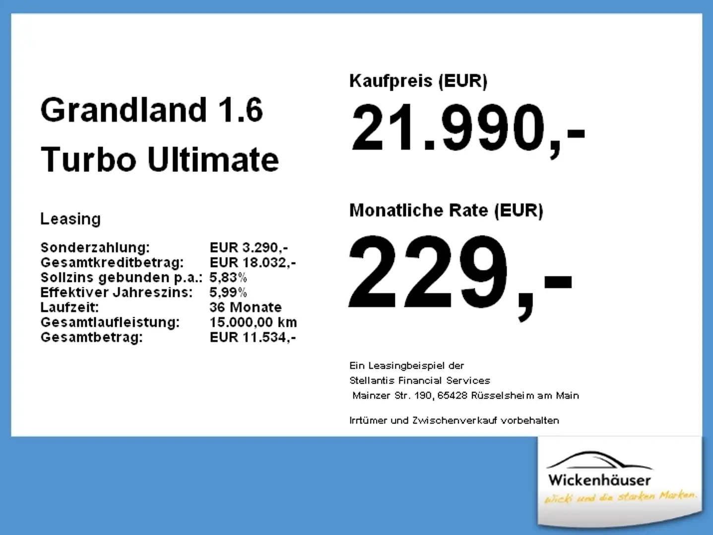 Opel Grandland 1.6 Turbo Ultimate ACC+LED+Navi+SHZ+LM Noir - 1