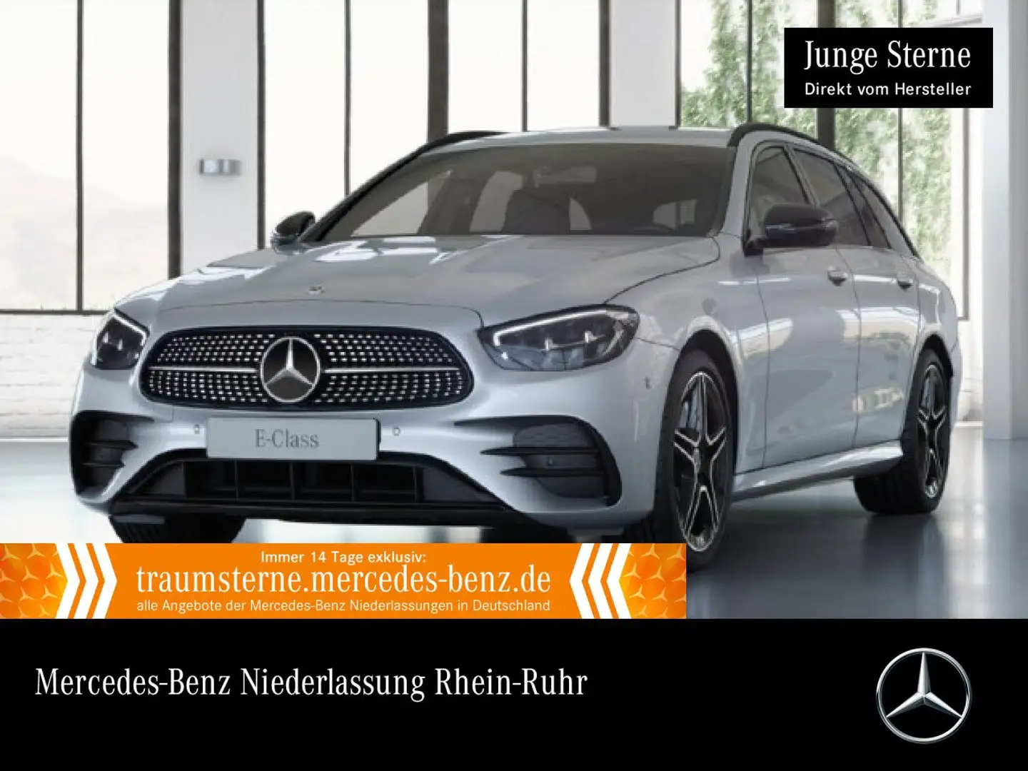 Mercedes-Benz E 300 e T AMG+NIGHT+LED+KAMERA+SPUR+TOTW+9G Argent - 1