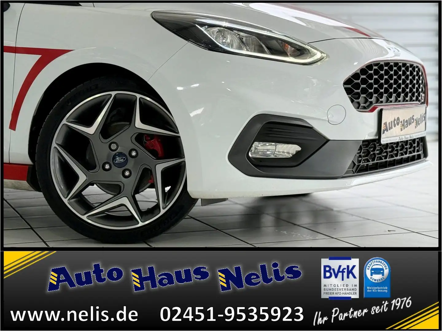 Ford Fiesta ST 1,5 EcoBoost R-Cam DAB Panorama Assist Blanc - 2