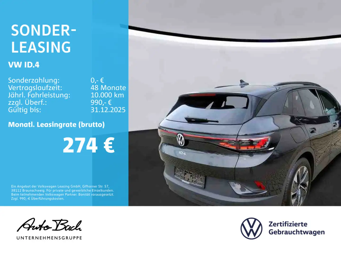 Volkswagen ID.4 Pure Performance, Panoramadach, Augmented-R Gris - 2