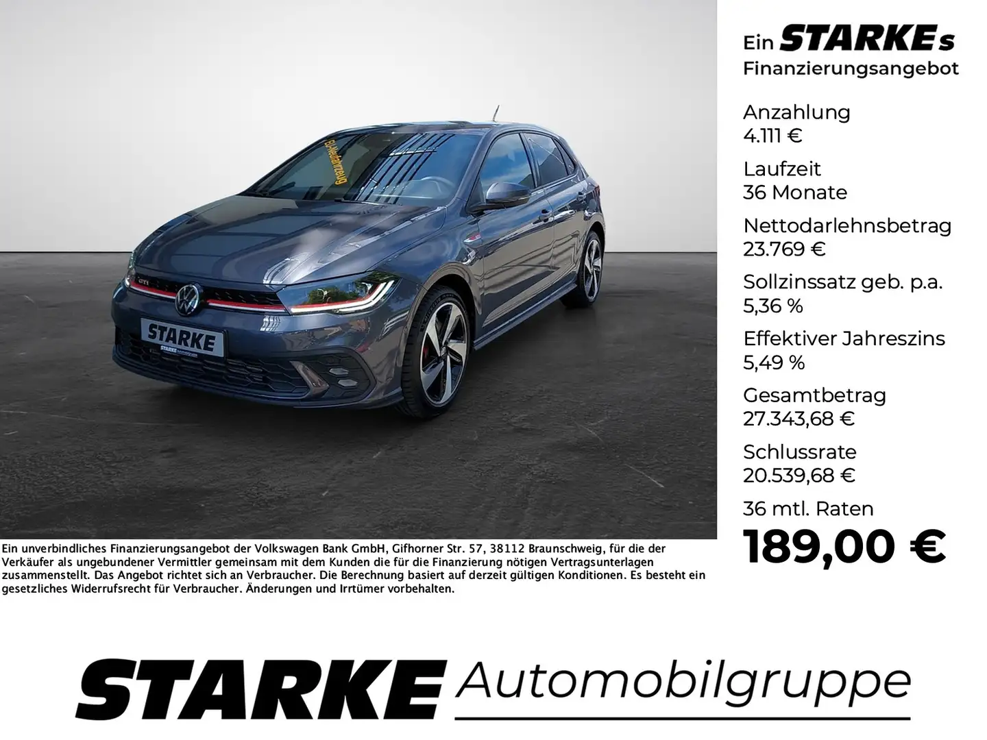 Volkswagen Polo GTI 2.0 TSI DSG Grigio - 1