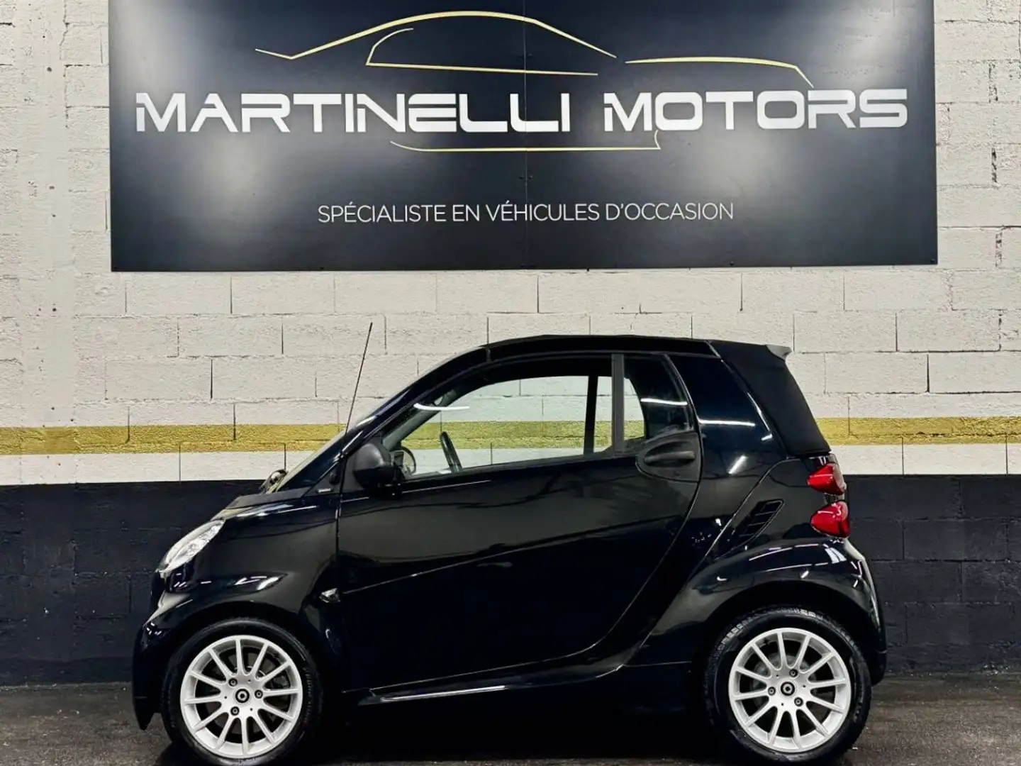 smart forTwo Cabriolet II 84ch Turbo Passion Softouch Schwarz - 2