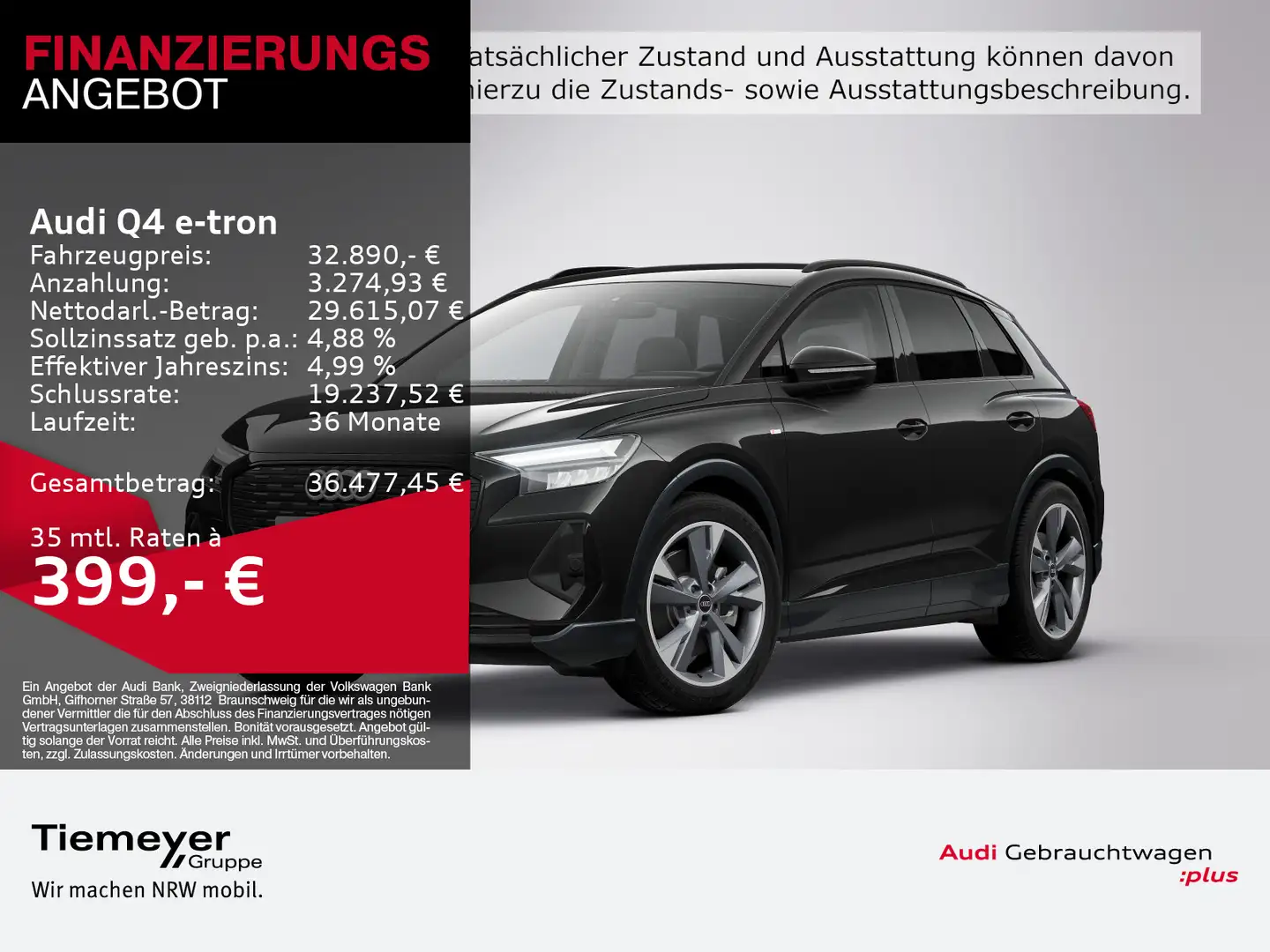 Audi Q4 e-tron S LINE STDHZG KLIMA LM20 Schwarz - 1