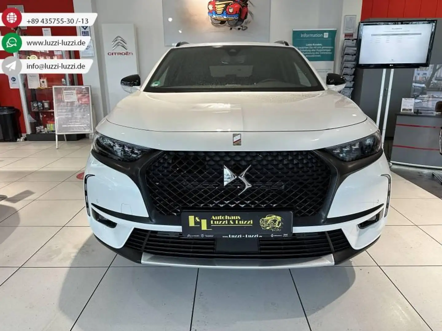 DS Automobiles DS 7 Crossback E-Tense 4x4 300 Perf.Line+*Hybrid*NAVI*KAMERA* Bílá - 1