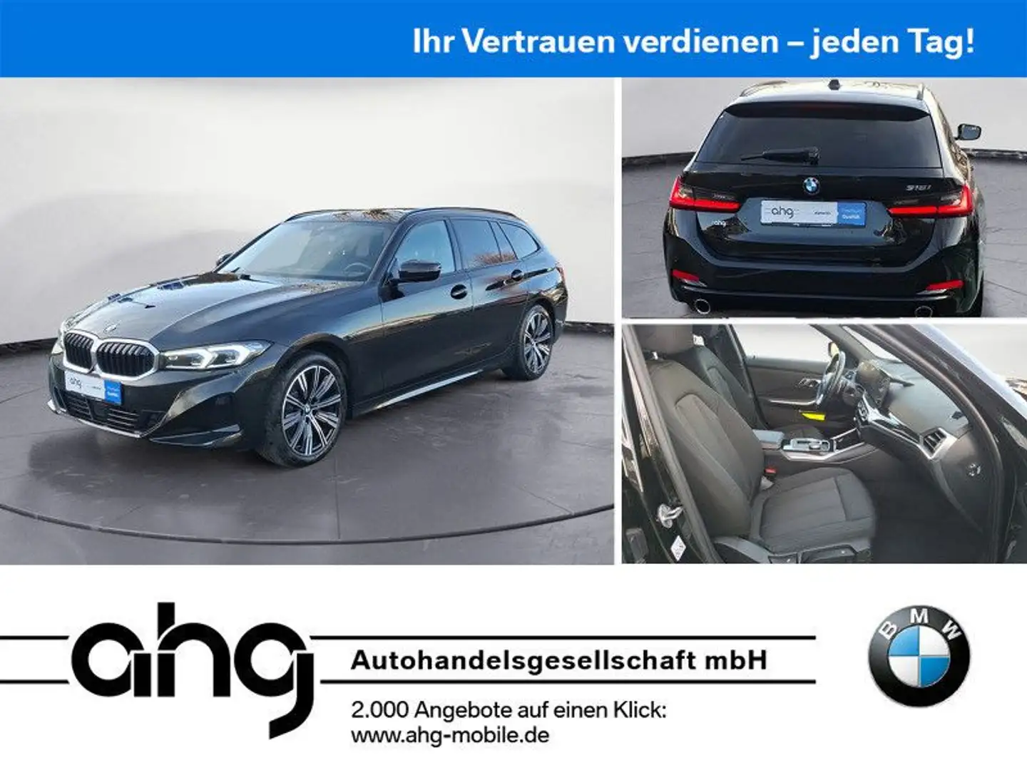 BMW 318 i Touring Aut. Innovationsp. Kamera ACC. Schwarz - 1
