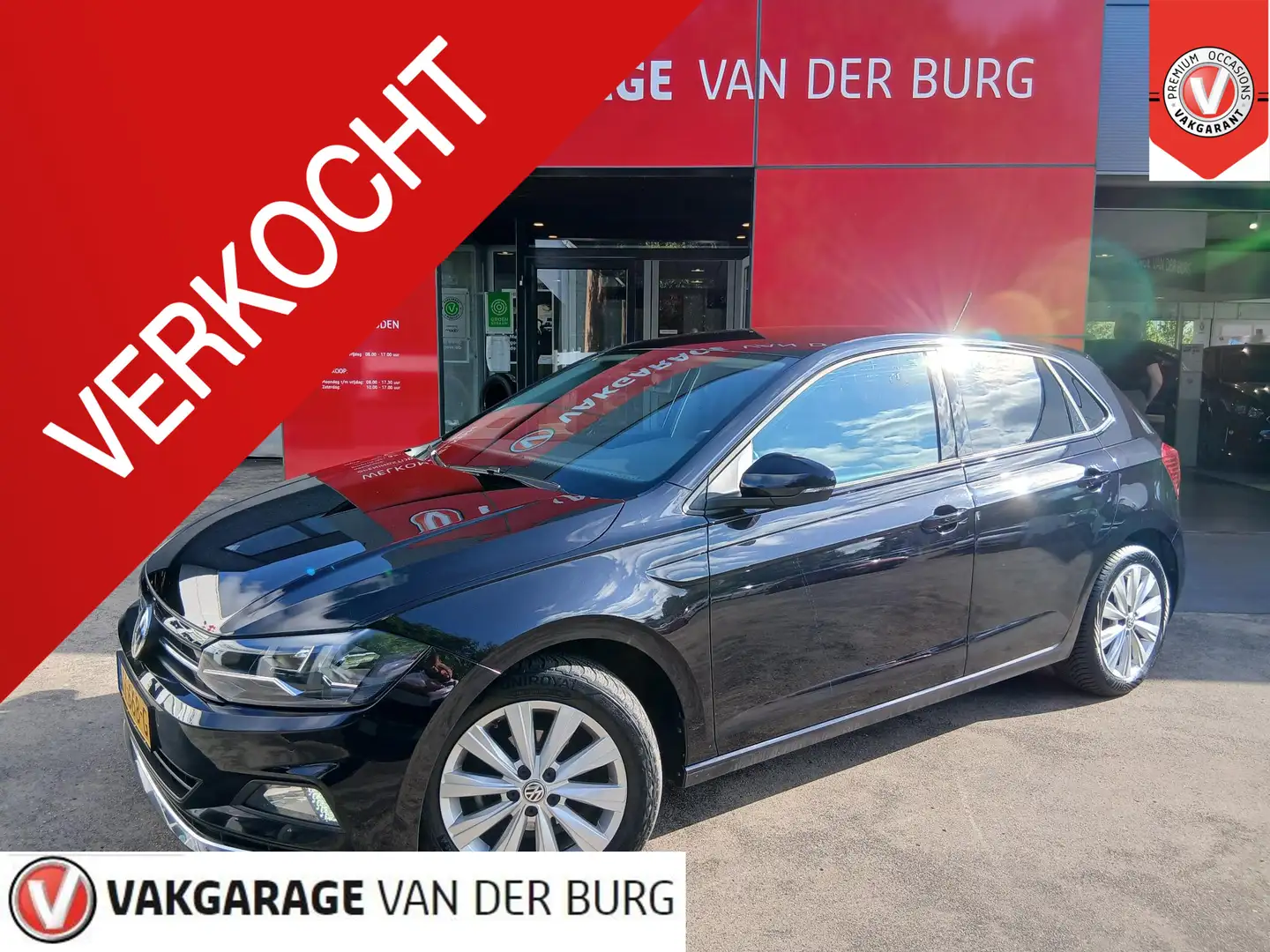 Volkswagen Polo 1.0 TSI Highline Zwart - 1