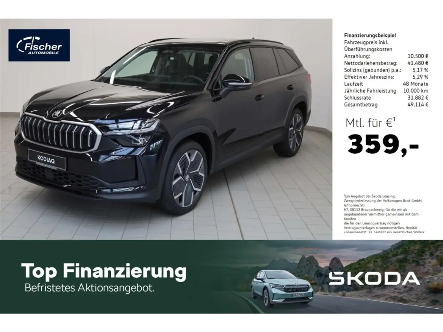 Skoda Kodiaq 2.0 TDI Selection 4x4 Schwarz - 1