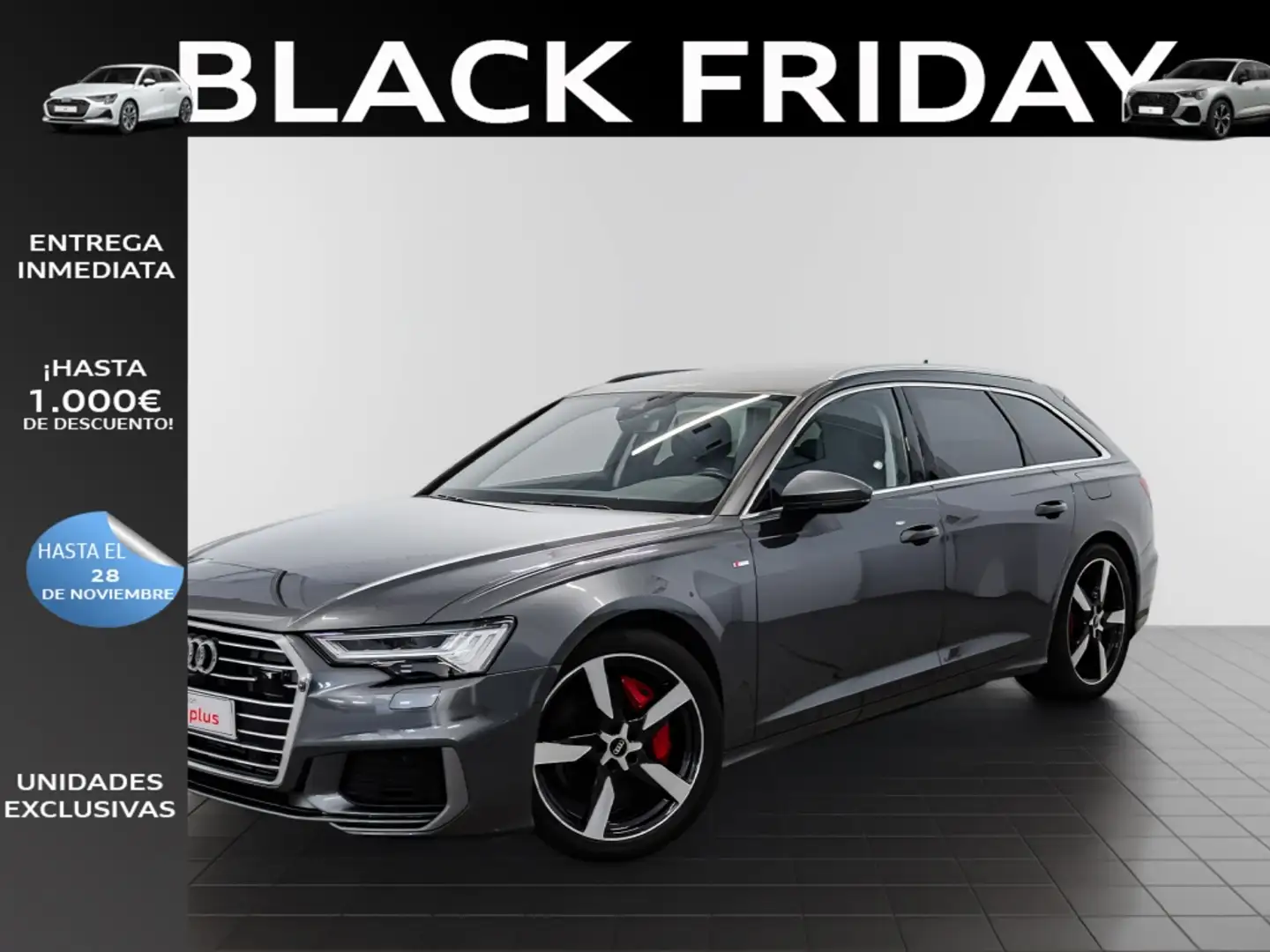 Audi A6 Avant 55 TFSIe quattro-ultra Black line S tronic Gris - 1