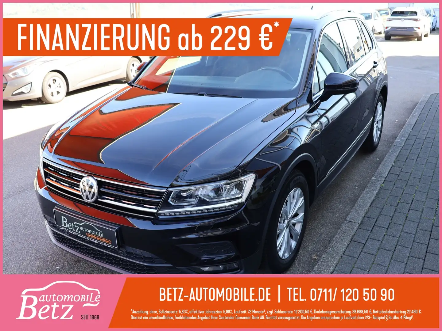 Volkswagen Tiguan Sound BMT ACC RFK AHK LED VZE Noir - 1