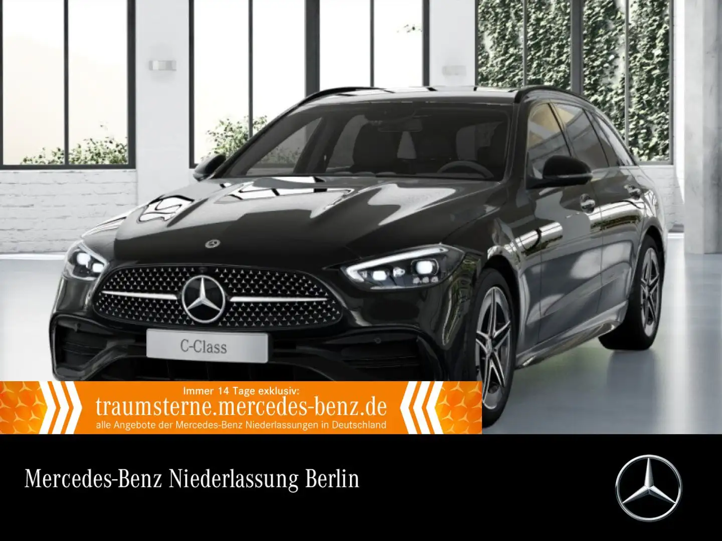 Mercedes-Benz C 300 e T AMG+NIGHT+360+TOTW+KEYLESS+9G Noir - 1