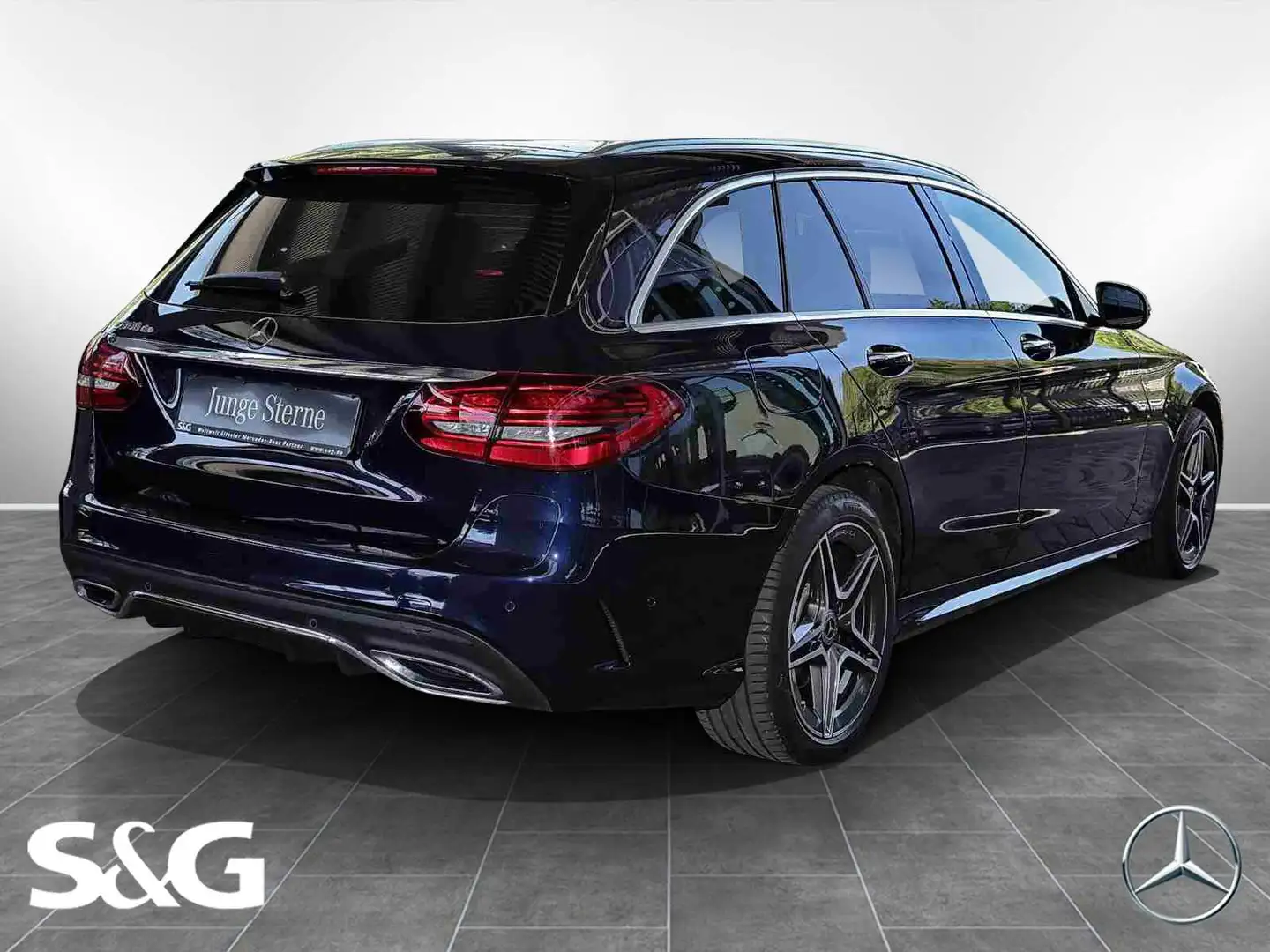 Mercedes-Benz C 300 de T AMG PANORAMA+TOTWINKEL+DISTRONIC+18" Niebieski - 2