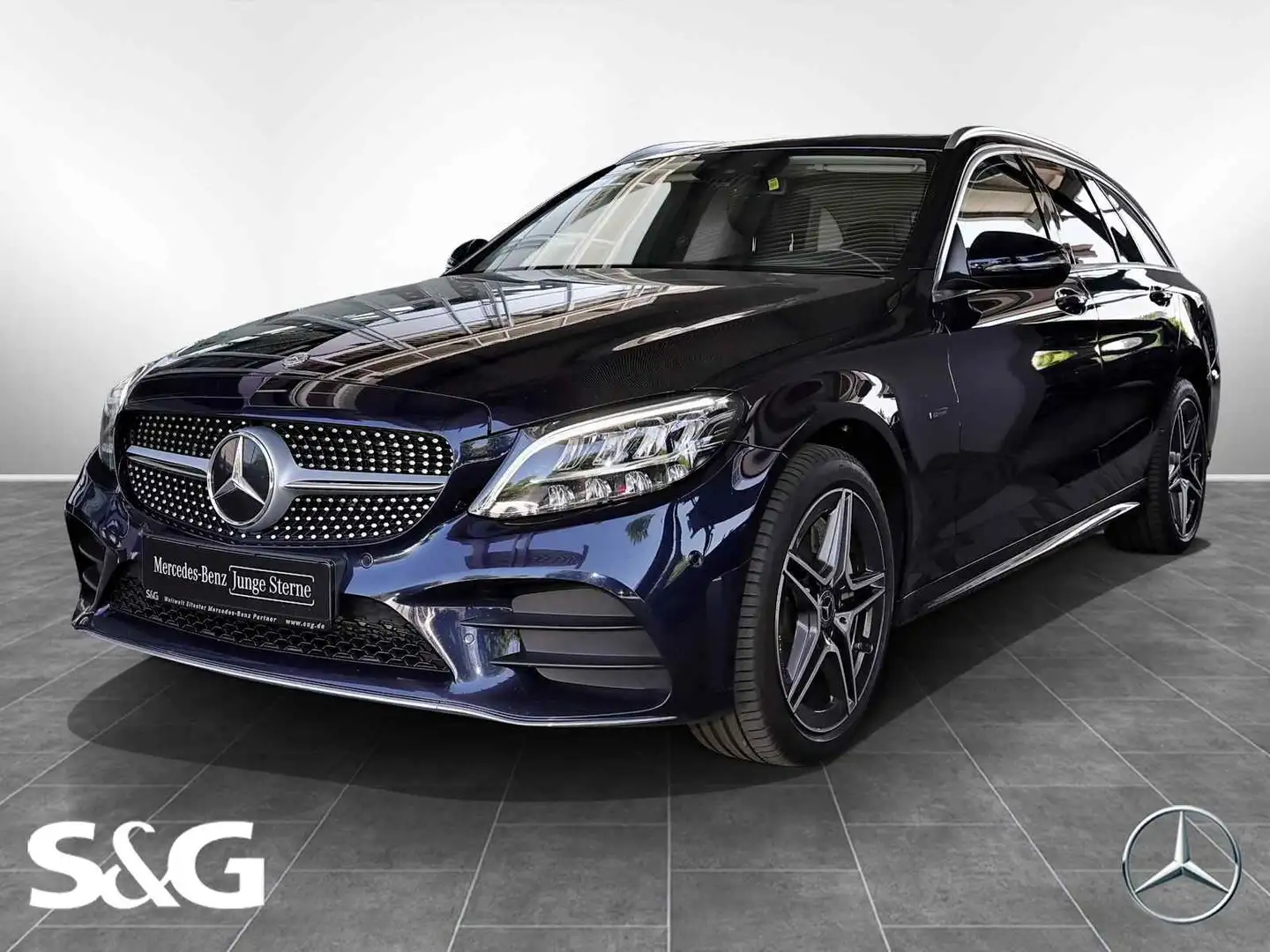 Mercedes-Benz C 300 de T AMG PANORAMA+TOTWINKEL+DISTRONIC+18" Niebieski - 1