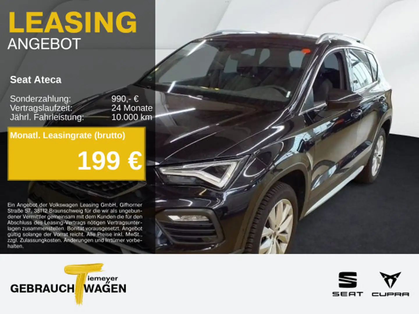 SEAT Ateca 1.5 TSI DSG X-PERIENCE SIDE-ASSIST PARKLEN Schwarz - 1