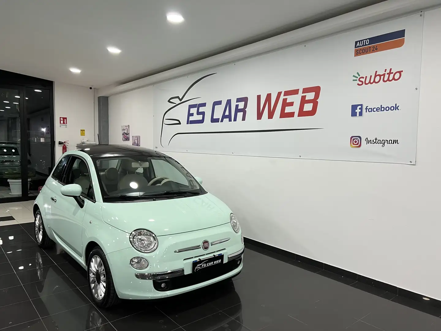 Fiat 500 1.2 Lounge DUALOGIC 69cv - NEO PATENTATI Vert - 1