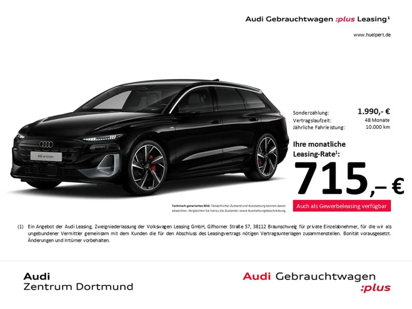 Audi A6 e-tron Avant quattro S LINE AHK 360°CAM LM21 Schwarz - 1